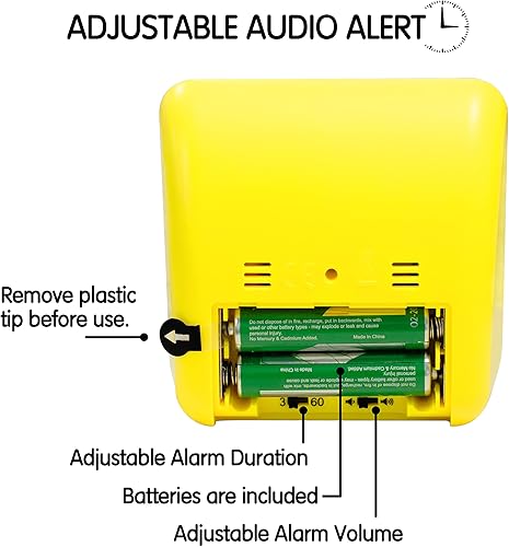 Miniatura 8 de Temporizador visual con funda protectora, temporizador de cuenta regresiva de 60 minutos para niños, autismo, TDAH, aula, oficina en casa, reloj de