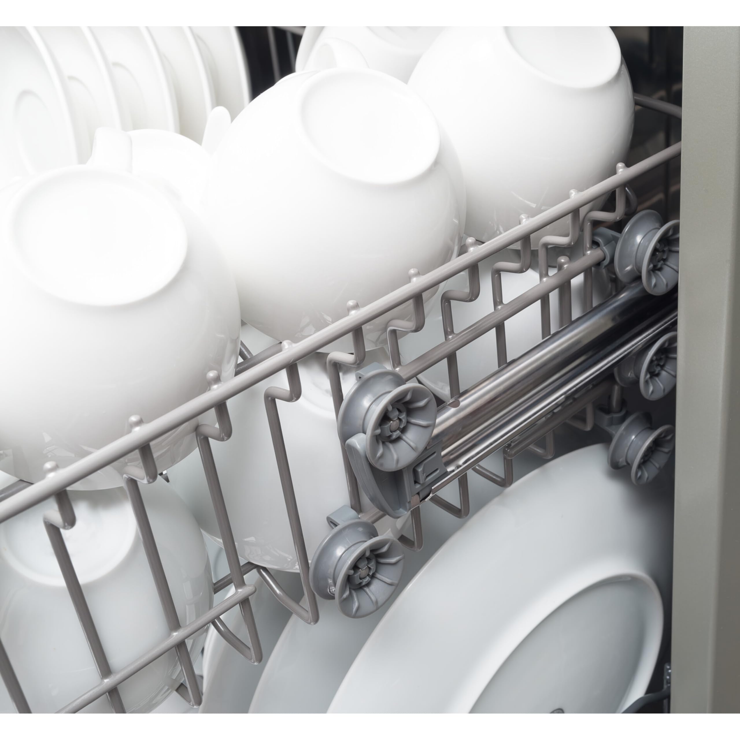 Amica Einbau Geschirrspüler 45 cm 10 Maßgedecke OpenDry EGSPV 586 901 | 6 Programme, SmartTray 1/2 Besteckschublade, Add+ Nachlegefunktion, AquaStopp, BlueDot+, Höhenverstellbarer Oberkorb