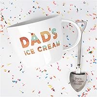 Vista 9 de Cuenco y cuchara para helado de Papa, ideal para el día del padre, Navidad o regalo de cumpleaños