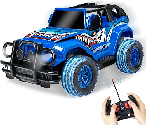 YongnKids Coche de control remoto, camión a control remoto, juguetes para niños de 3, 4, 5, 6, 7, 8 años, cumpleaños, escala 120, funciones