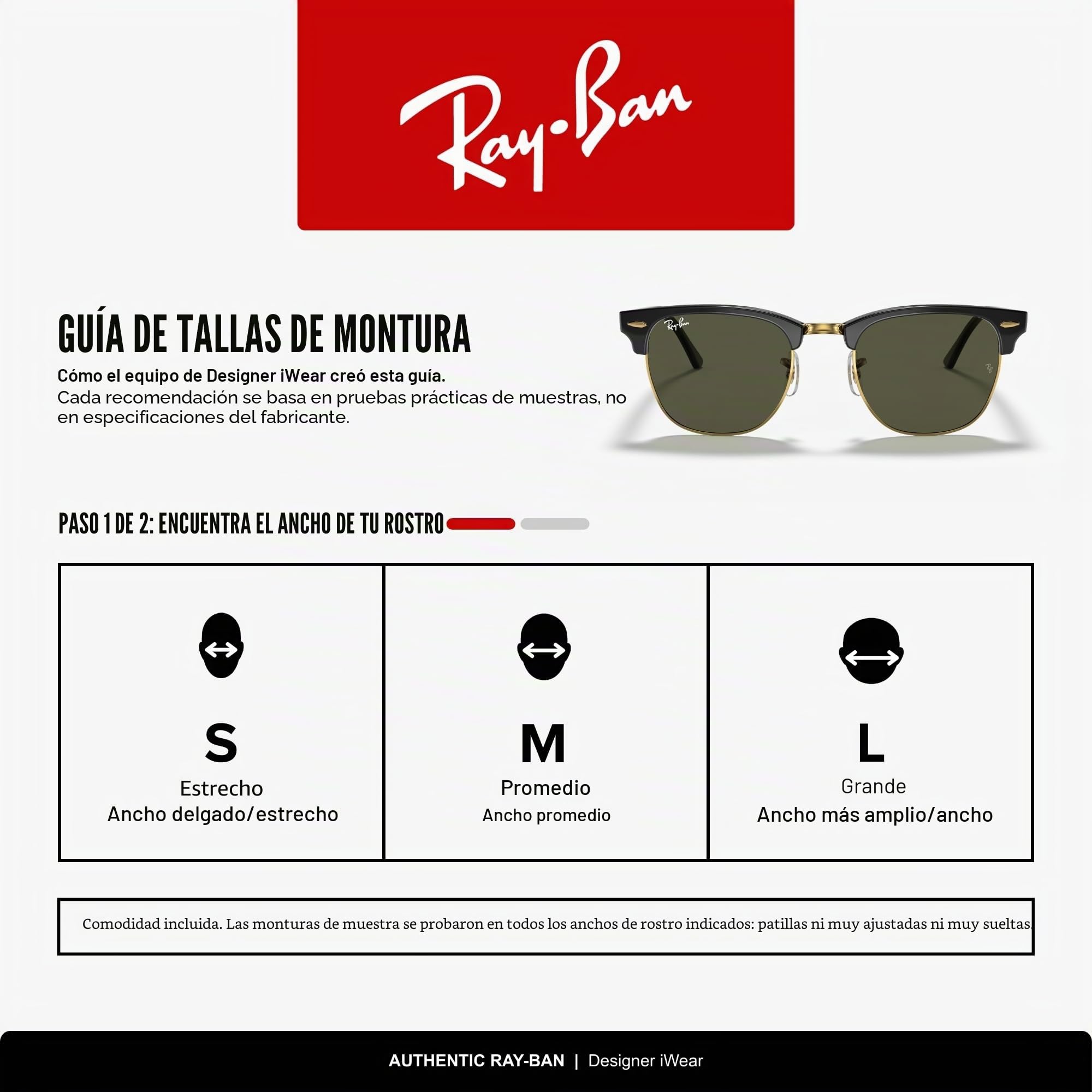 Ray-Ban Rb3016 Clubmaster Gafas Mujer (Pack de 1)
