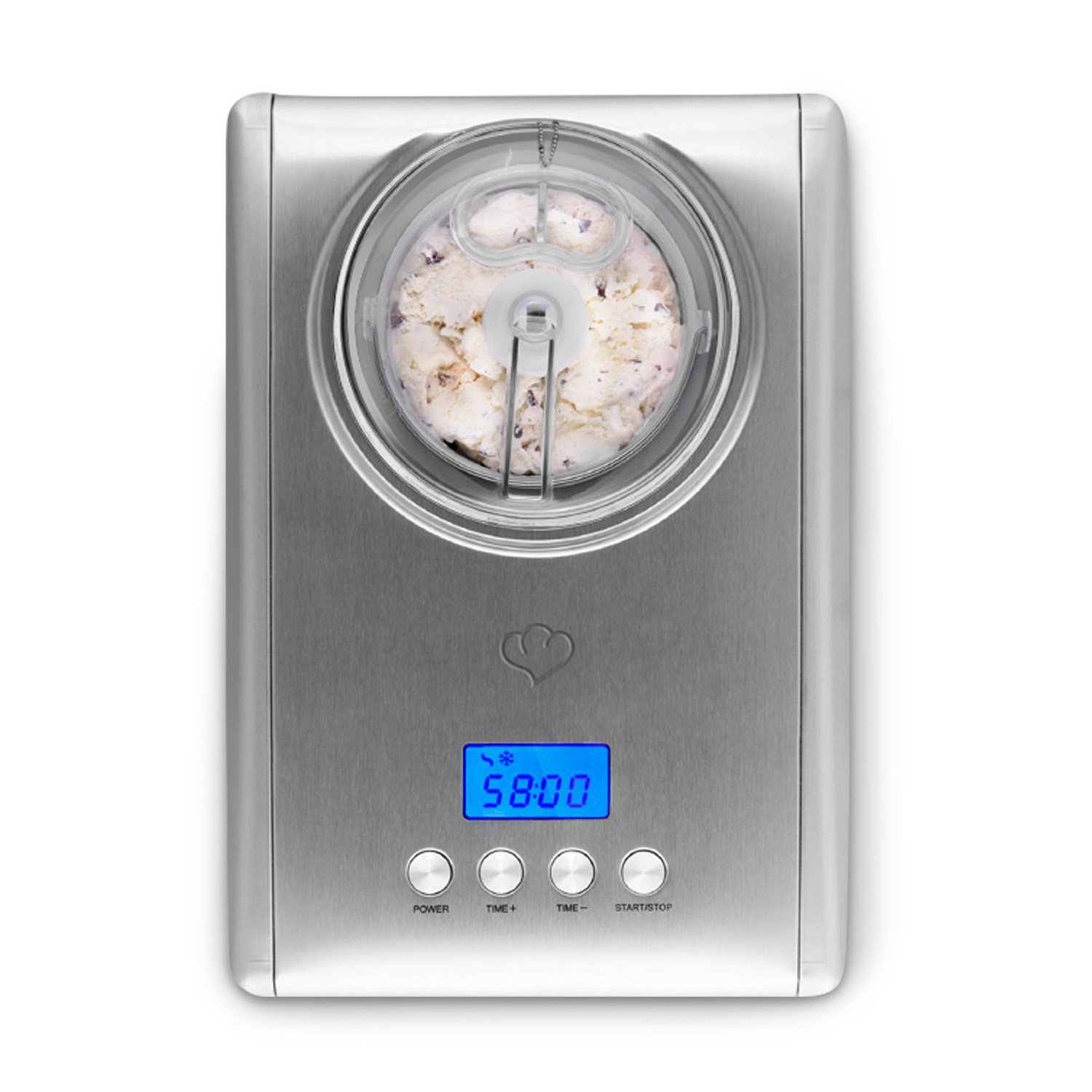 Ice Cream Maker Emma with Compressor 150W, 1.5L, Stainless Steel Ice