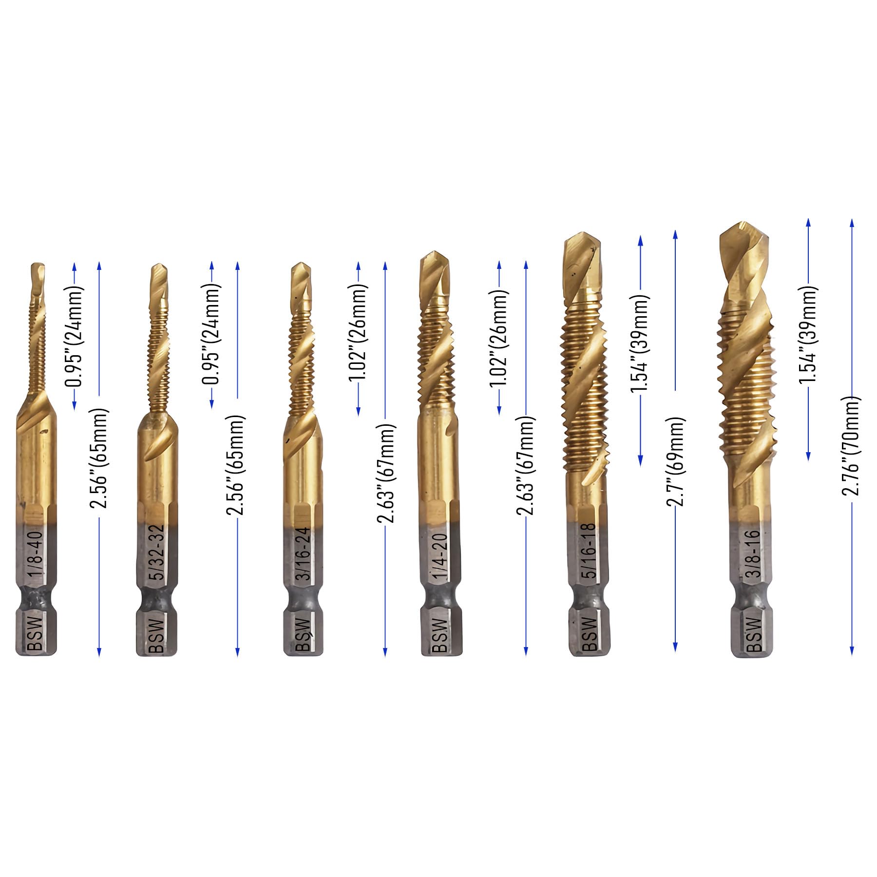 6-Piece Drill & Tap Set - High Speed Steel -2 6-Piece Drill & Tap Set - High Speed Steel -2