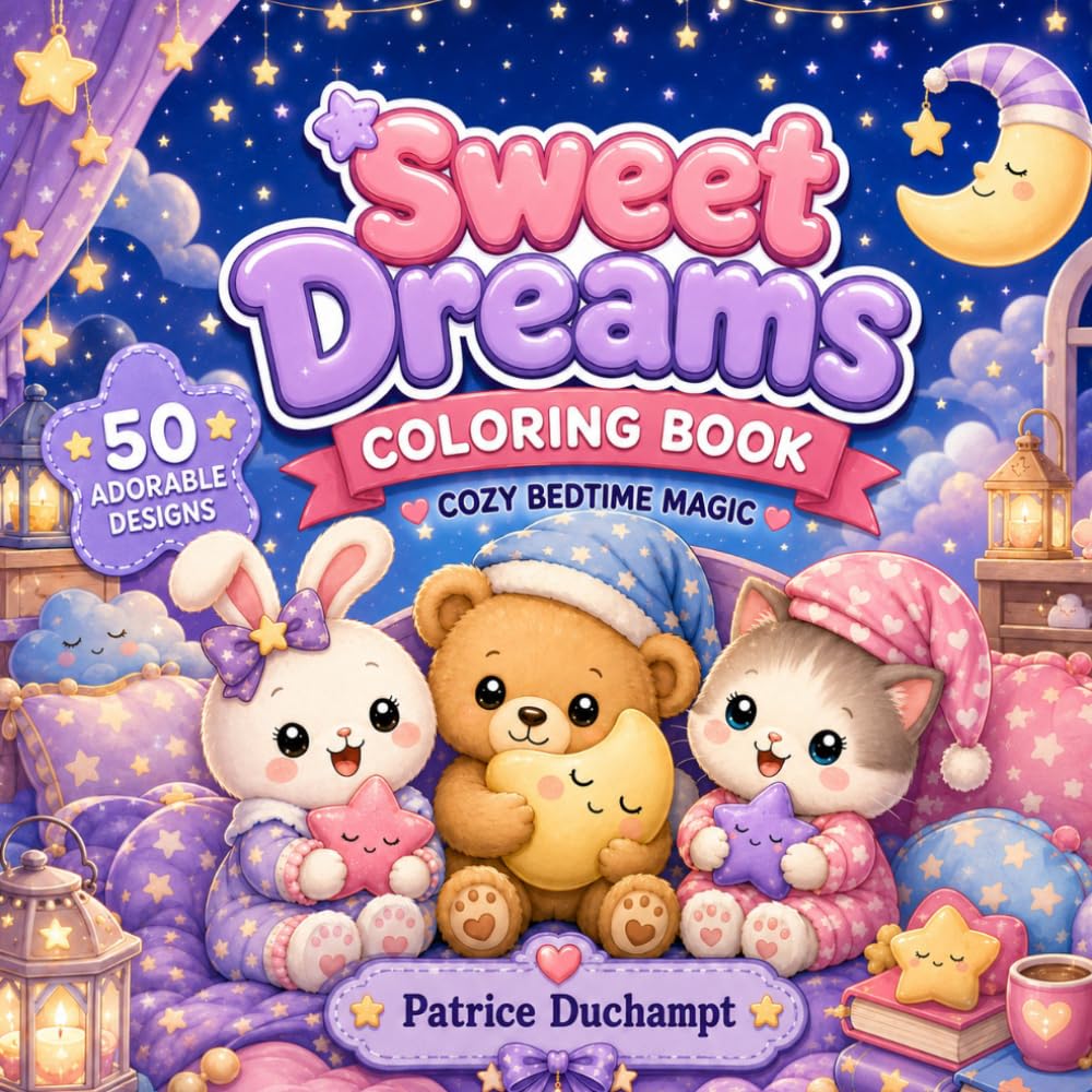 Sweet Dreams Coloring Book: Cozy Bedtime Magic