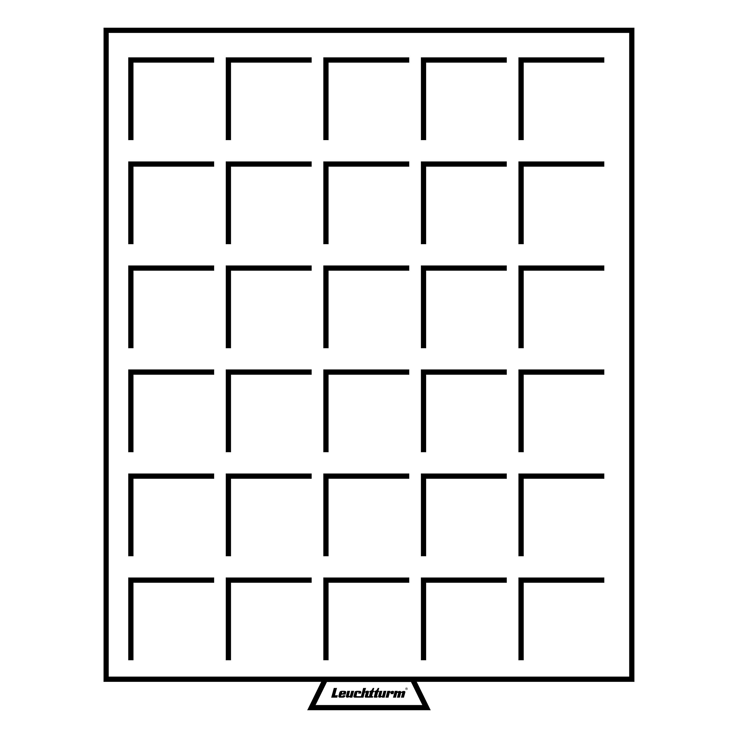 LEUCHTTURM1917 Coin Box Smart, with 30 Square compartments up to 33 mm Ø
