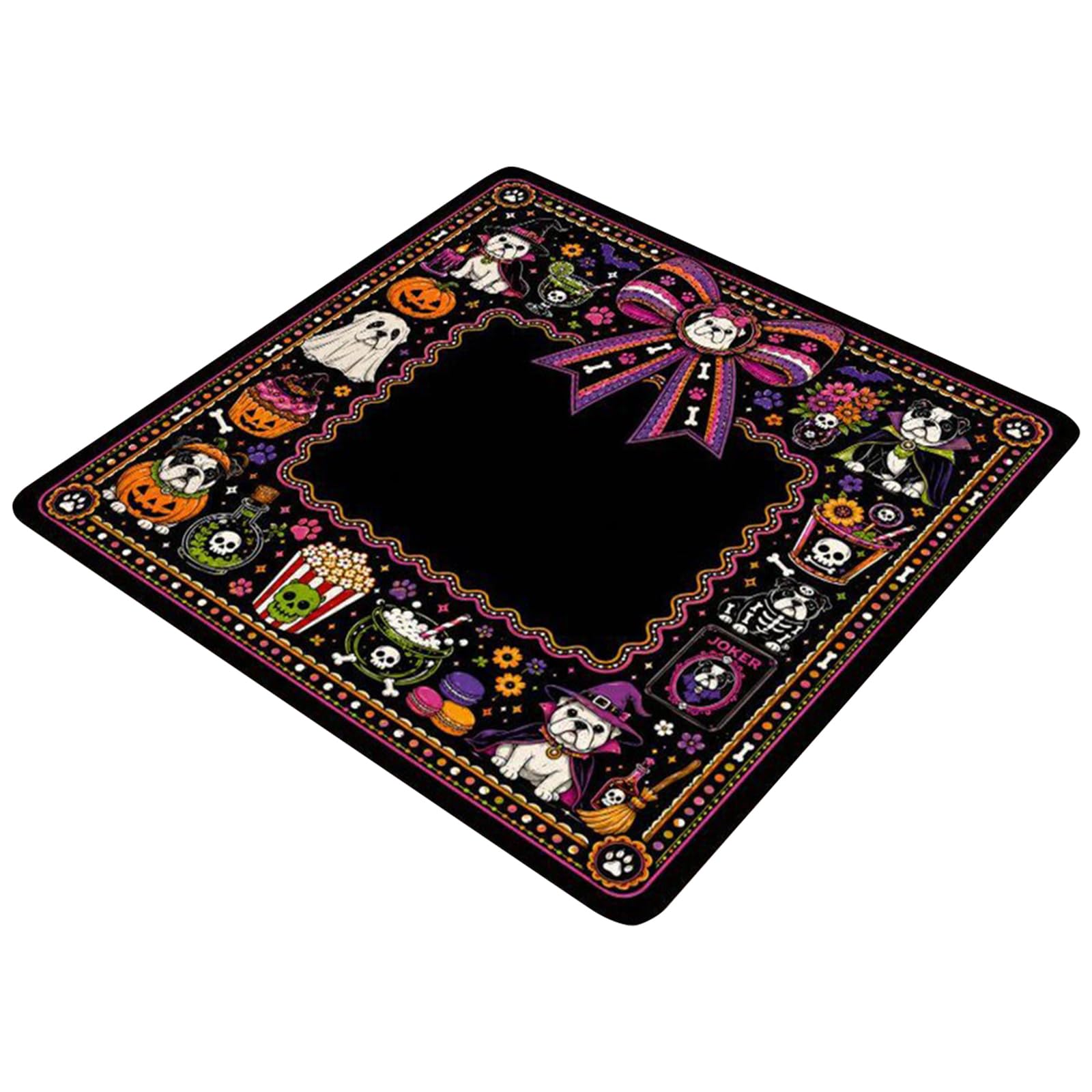 Tappetino per Halloween Mahjong, protezione antiscivolo per giochi da