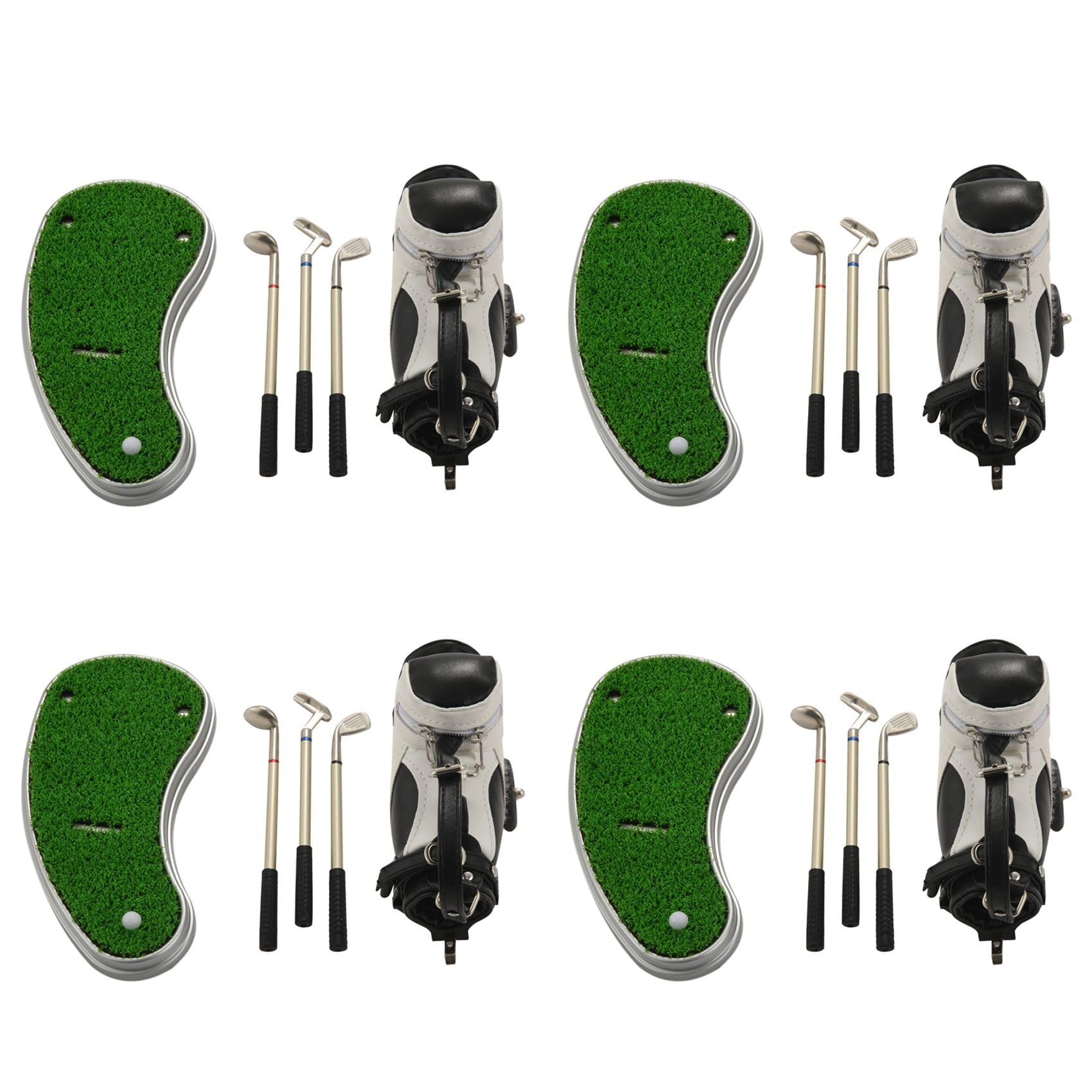Penne da Golf con Supporto per Sacca da Golf, Regali Novità con 12 Pezzi Porta Penne nel Alluminio da Ufficio con Penne da Golf