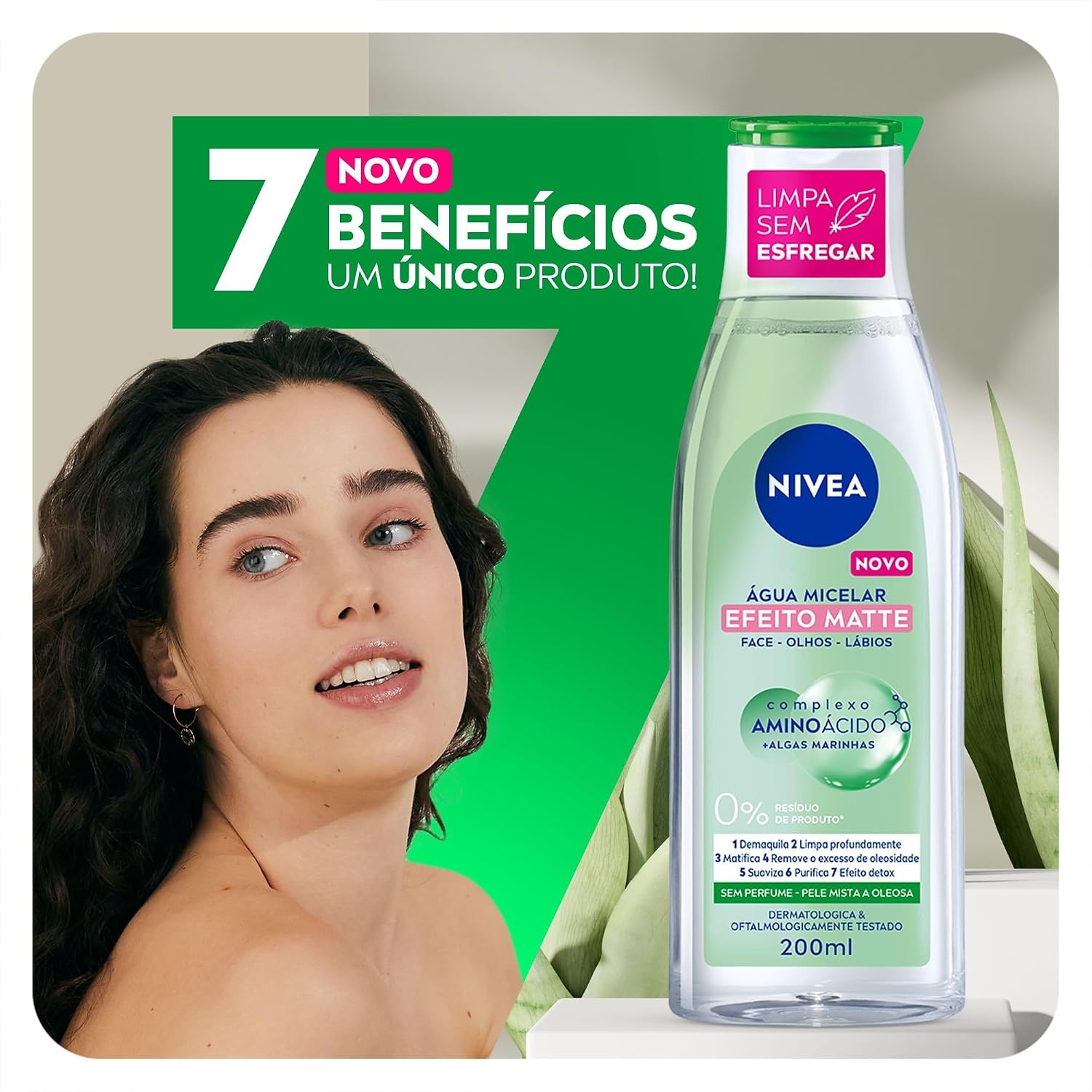 NIVEA Kit Água Micelar Solução de Limpeza 7 em 1 Efeito Matte 200ml + NIVEA Sun UV Face Controle de Oleosidade FPS 60 50ML NIVEA Kit Água Micelar Solução de Limpeza 7 em 1 Efeito Matte 200ml + NIVEA Sun UV Face Controle de Oleosidade FPS 60 50ML