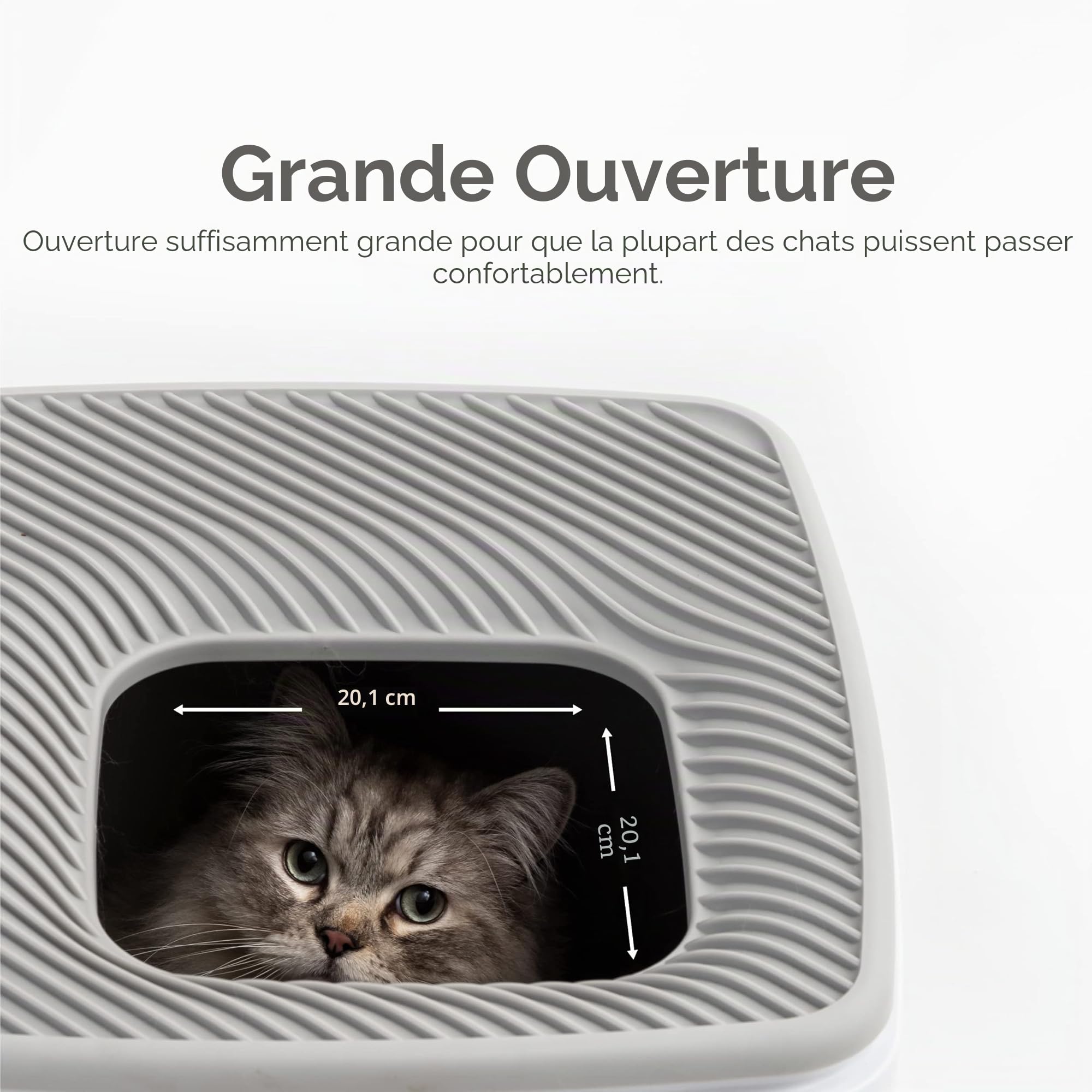 Iris Ohyama, Maison de Toilette Chat avec Pelle, Bac à Litière Fermé, Blanc, Bac a Litiere avec Couvercle, Amovible, Anti-Projection, Nettoyage Facile, pour Chat, Chaton, Lapin, sans BPA - PRCL-SQ
