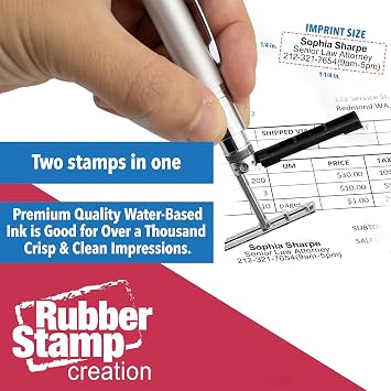 Heri Metal Two-Sided Stamp with Free Engraving - Black