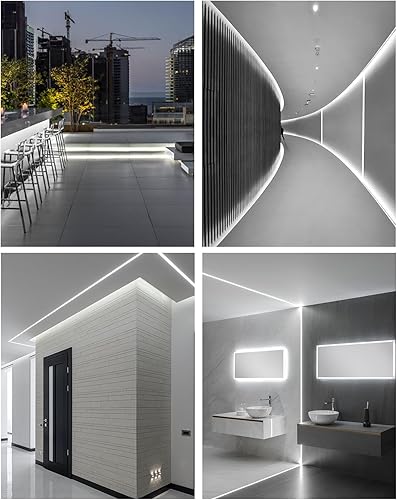 Miniatura 7 de ALITOVE Tira de luces LED de 110 V, 120 V, impermeable, 16.4 pies, estilo COB, súper brillante, tira de luces LED blancas de 6000 K CRI90+ para