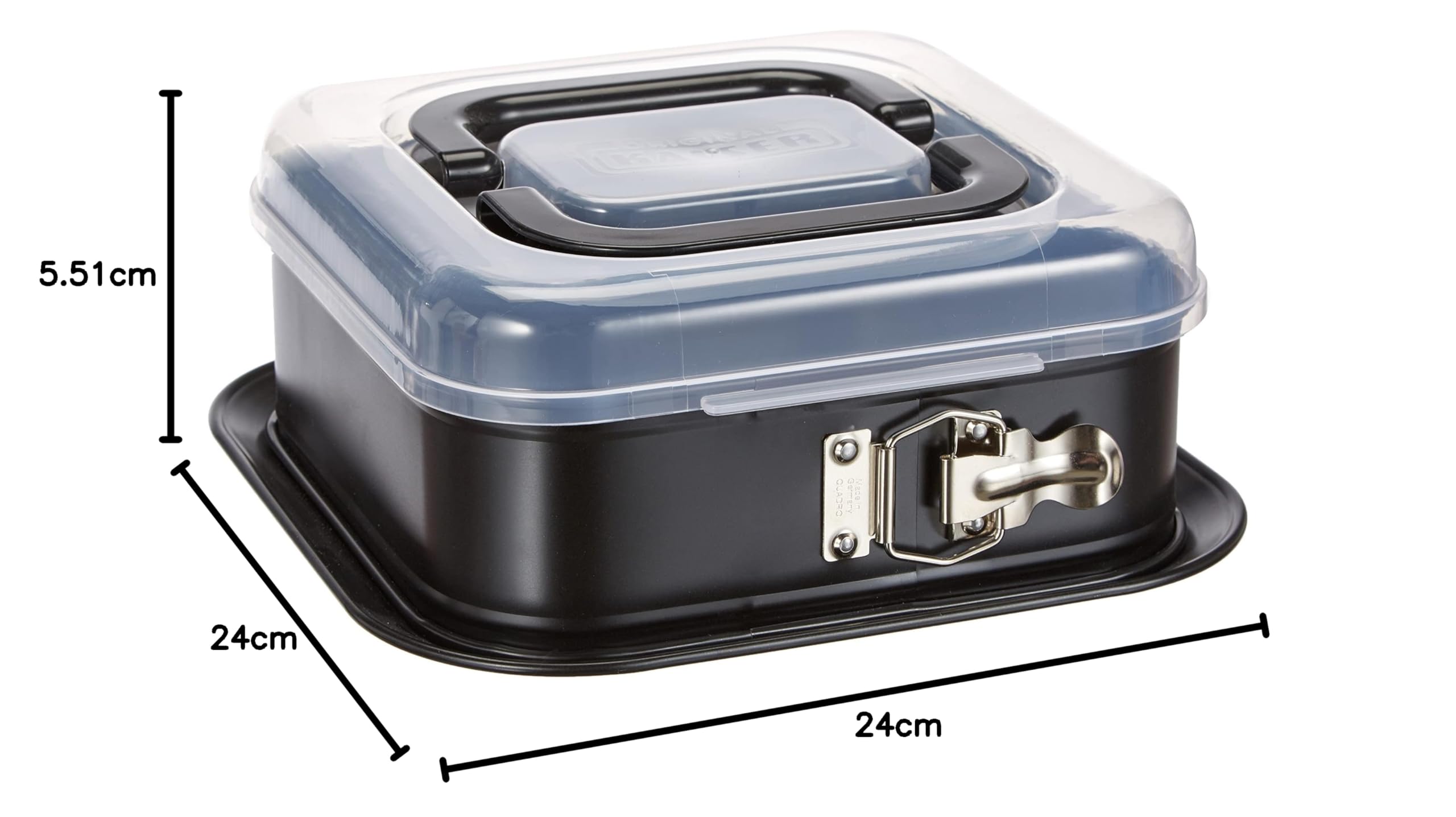 Kaiser Inspiration Springform Set - Eckig 24x24 cm & Rund 26 cm, mit Deckel, Flachboden und Antihaftbeschichtete Backform, Auslaufsichere Kuchenform