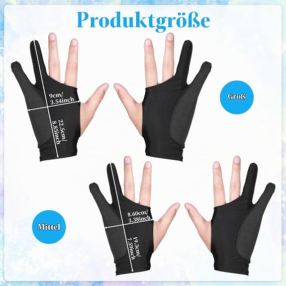 Giantree 2pcs Drawing Glove Artist Drawing Glove for Drawing Tablet