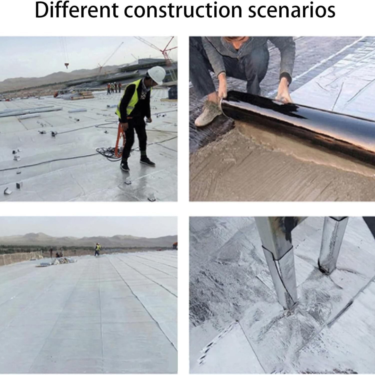 Cinta bituminosa de Papel de Aluminio autoadhesiva para Sellado de Asfalto, lámina de Revestimiento de Aluminio, Cinta Impermeable para reparación de techos (30 cm x 7 m)
