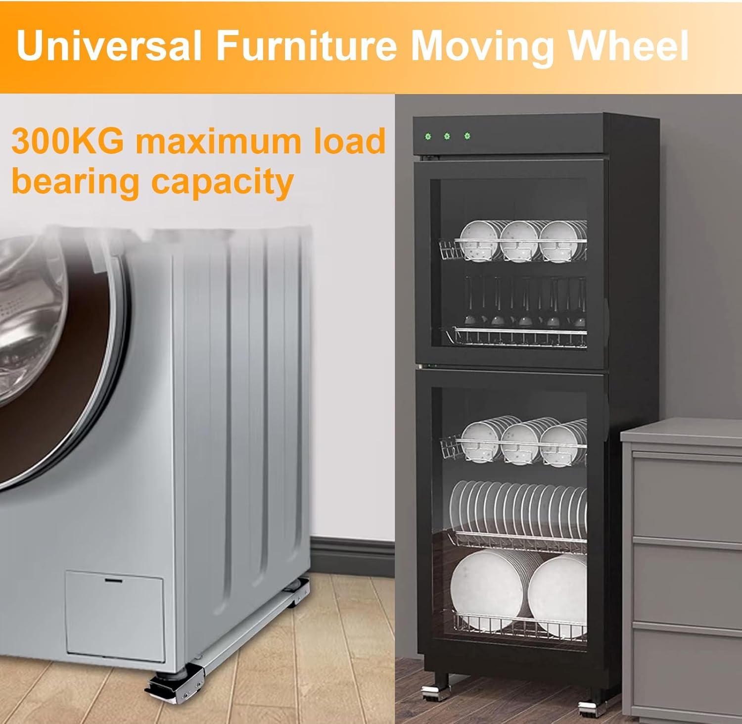 2Pcs Extendable Appliance movers Telescopic Appliance rollers Universal Appliance Dolly Roller for Furniture Washing Machine Tumble Dryers Dishwasher Cookers Fridge Refrigerator... - Image 4