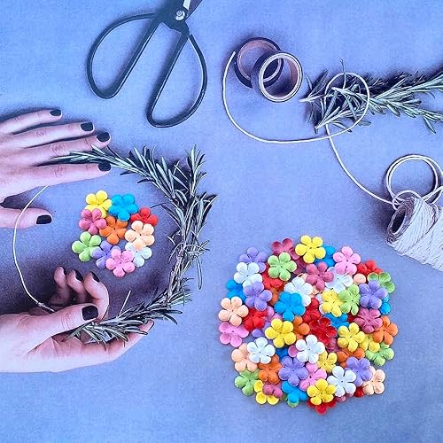 Miniatura 4 de 200 piezas de papel de morera hecho a mano Stephania Venosa - Pétalos de flores de 0.591 x 0.591in, álbumes de recortes, boda, suministros de