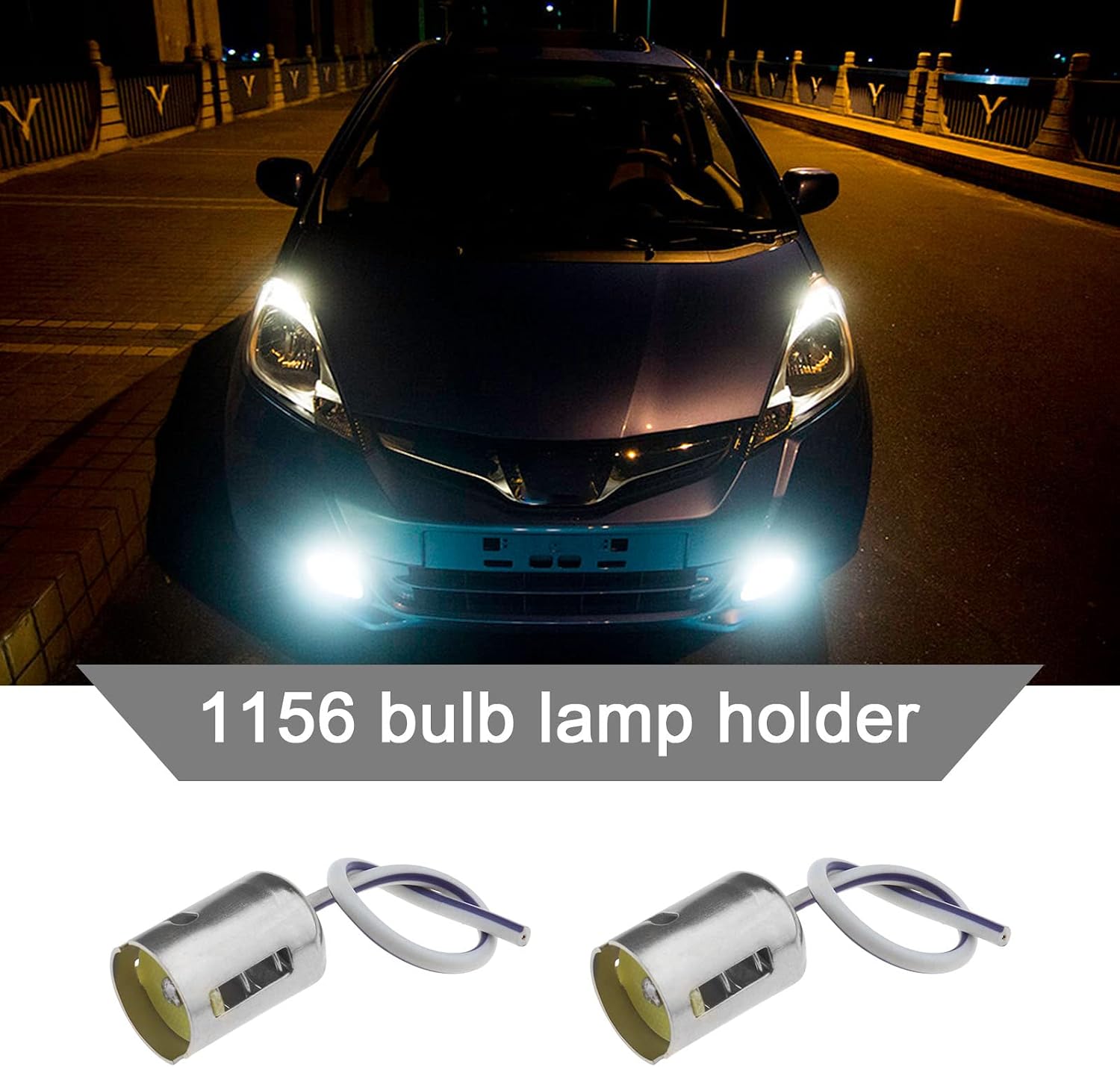 ECSiNG 10PCS 1156 Light Bulb Socket Car Lamp Holder Wiring Harness Connector Plug Pigtail Adapter for Side Marker Lamp Turn Signal Lamp Fog Lamp Tail Lamp DC 12V 10cm