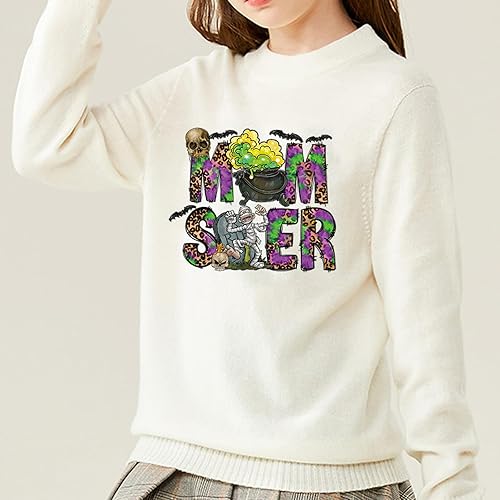 Miniatura 5 de 3 hojas de Halloween para planchar en transferencias de esqueleto, Halloween, adhesivos para planchar para ropa, murciélagos, terror, ojos, parches