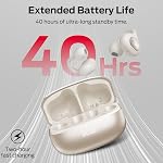 Monster AC339 Ouvrir les écouteurs d'oreille, Bluetooth 6.0 Ecouteurs stéréo son, écouteurs sans fil de clip d'oreilles ouvertes 40 Heures de lecture, avec Smart Digital Display Design, Touch Control, IPX6 Imperméable, beige