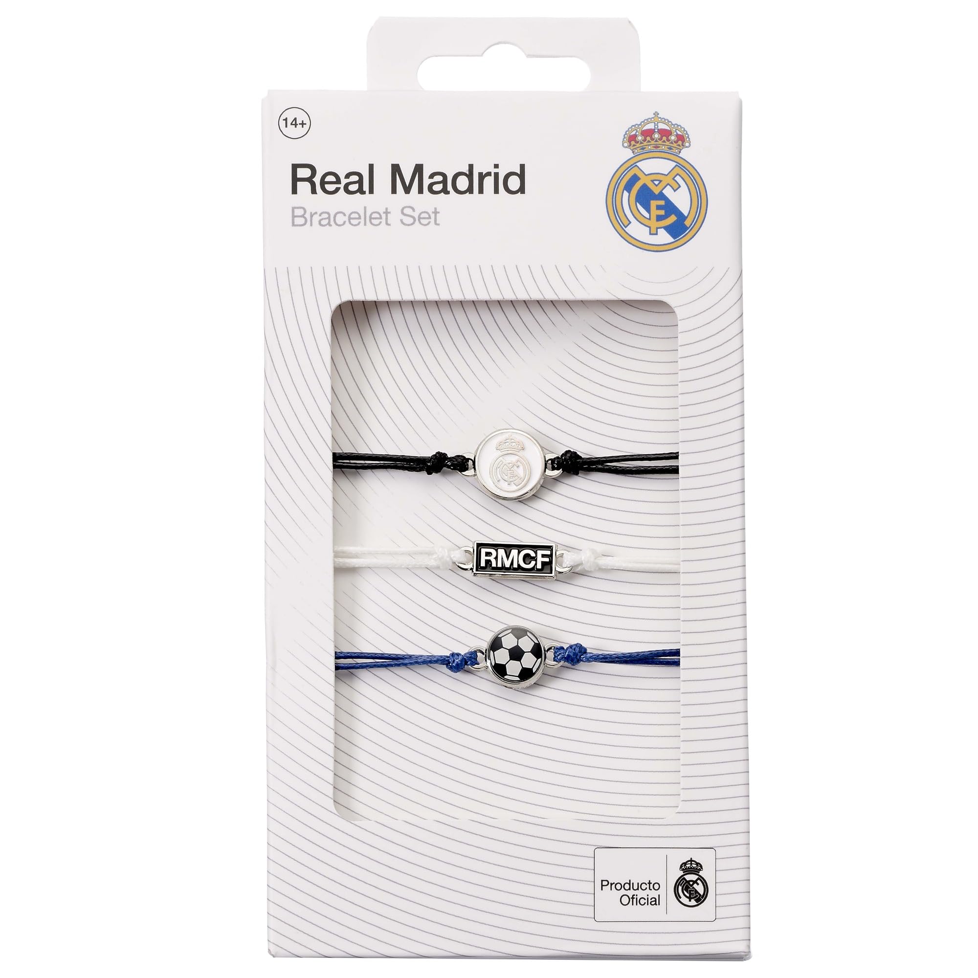 Conjunto de 3 pulseras de amistad del Real Madrid Club de Fútbol de The Carat Shop