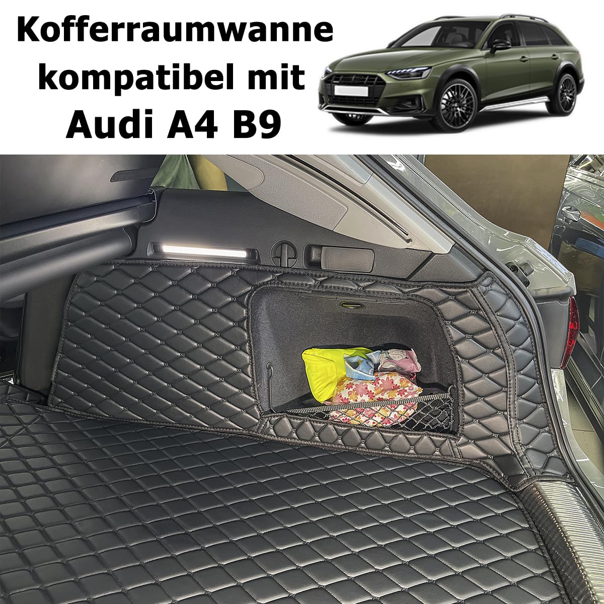 Kofferraumwanne für Audi A4 V (B9) Kombi (Avant) 2015-2025 | Kofferraummatte kofferraum schutzmatte