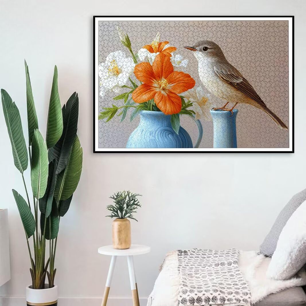 Puzzle Pájaro, Puzzle 1000 Piezas, Rompecabezas, Regalo Mujer, Decor -8116