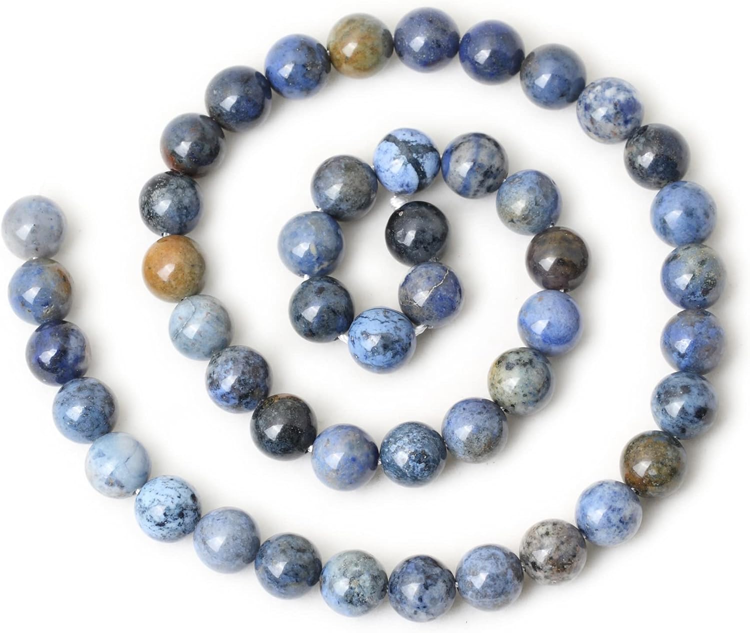 45PCS 8mm Natural Sunset dumortierite Gemstone Beads Round Loose Beads for Jewelry Making 1 Strand 15" - Image 2