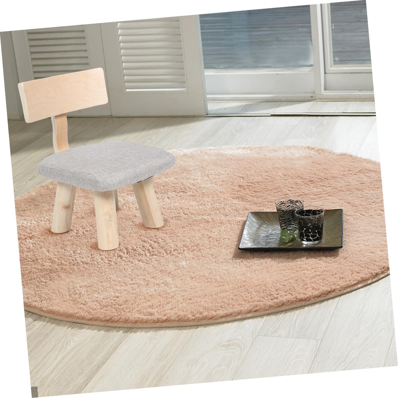 Boys and Girls Back Chair Comfortable Family Stool for Toddlers Creative Solid Design Safe and Stable Seating for Home and School Use Craftsmanship Easy to Use