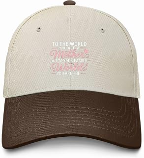 to The World You are A Mother Put to Your Family You are The World Vintage Hats for Women's Light Weight Cap