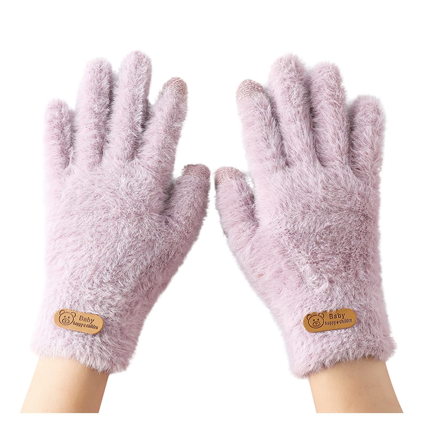 Zegeey Gloves Mittens Women Warm Screen Gloves Winter Thick Autumn