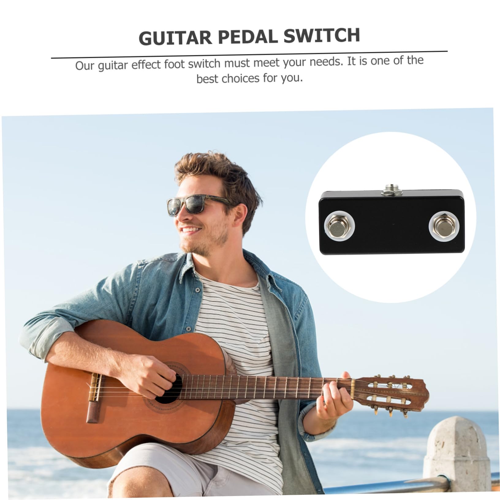 YARNOW Pedal De Guitarra De Pedal De Efecto Dual Para Efectos De Guitarra Accesorio De Suministro De Instrumentos Musicales Para Practicar Casa