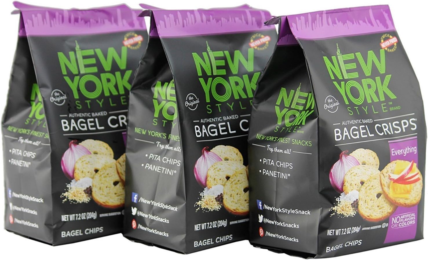 Bagel Crisps, Everything, 6 Ounce (Pack of 3)