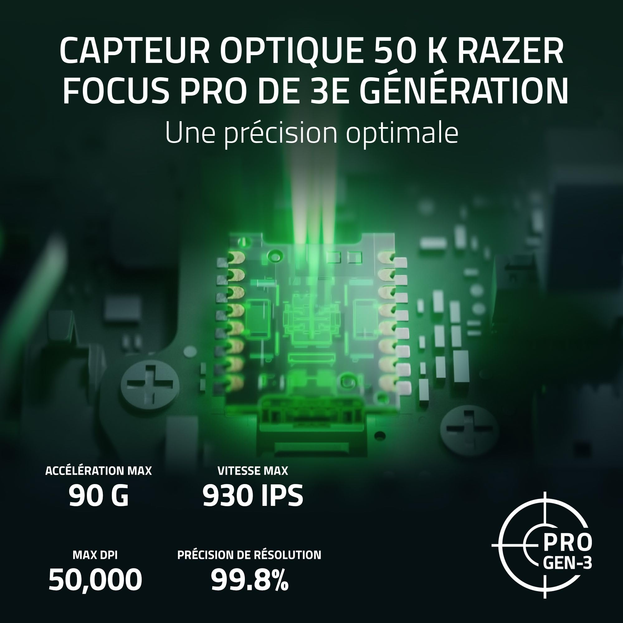 Razer Naga V3 Pro - Souris Gaming sans Fil avec des plaques latérales interchangeables pour Les MMO (HyperScroll de 2e Generation, Switches optiques de 4e Generation, Capteur Optique 50 K Focus Pro)
