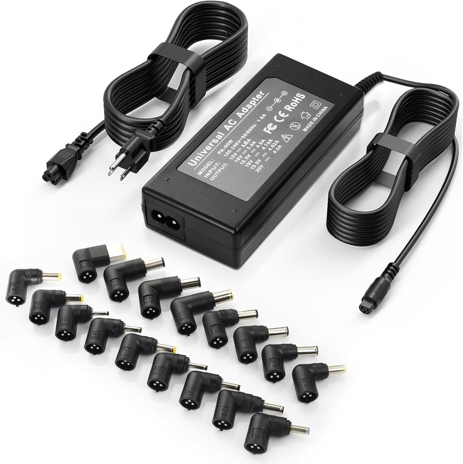aceyoon Universal Laptop Charger 90W AC Adapter for HP Dell Gateway Toshiba Lenovo Acer ASUS Samsung Sony Ultrabook Chromebook DC Output 16V 18.5V 19V 19.5V 20V Power Supply Cord with 17 Tips aceyoon Universal Laptop Charger 90W AC Adapter for HP Dell Gateway Toshiba Lenovo Acer ASUS Samsung Sony Ultrabook Chromebook DC Output 16V 18.5V 19V 19.5V 20V Power Supply Cord with 17 Tips