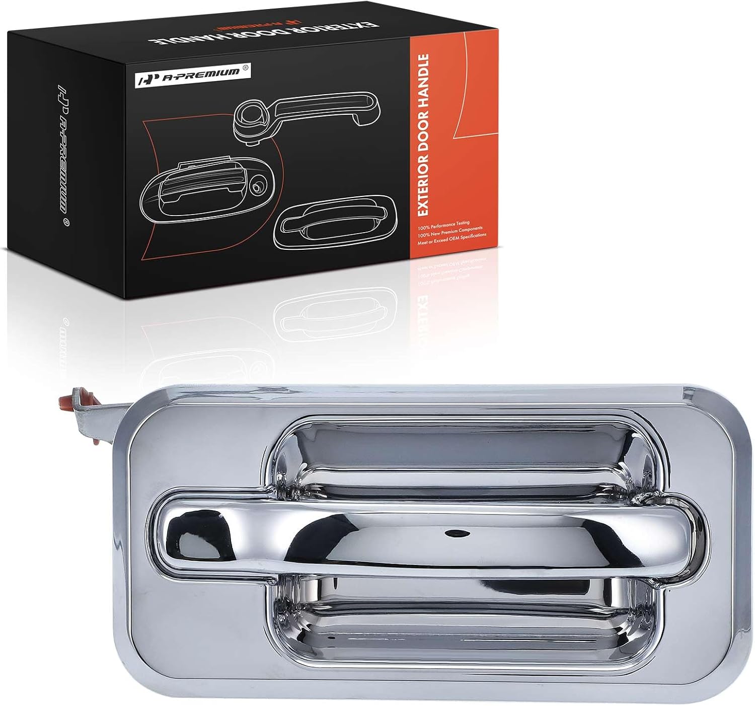 A-Premium Front Right Passenger Side Exterior Door Handle Compatible with Hummer H2 2003-2009, Chrome