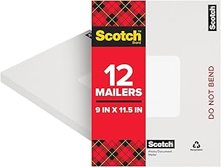 Scotch Photo/Document Mailer, 9 x 11.5 Inches, 12 Pack (7917)