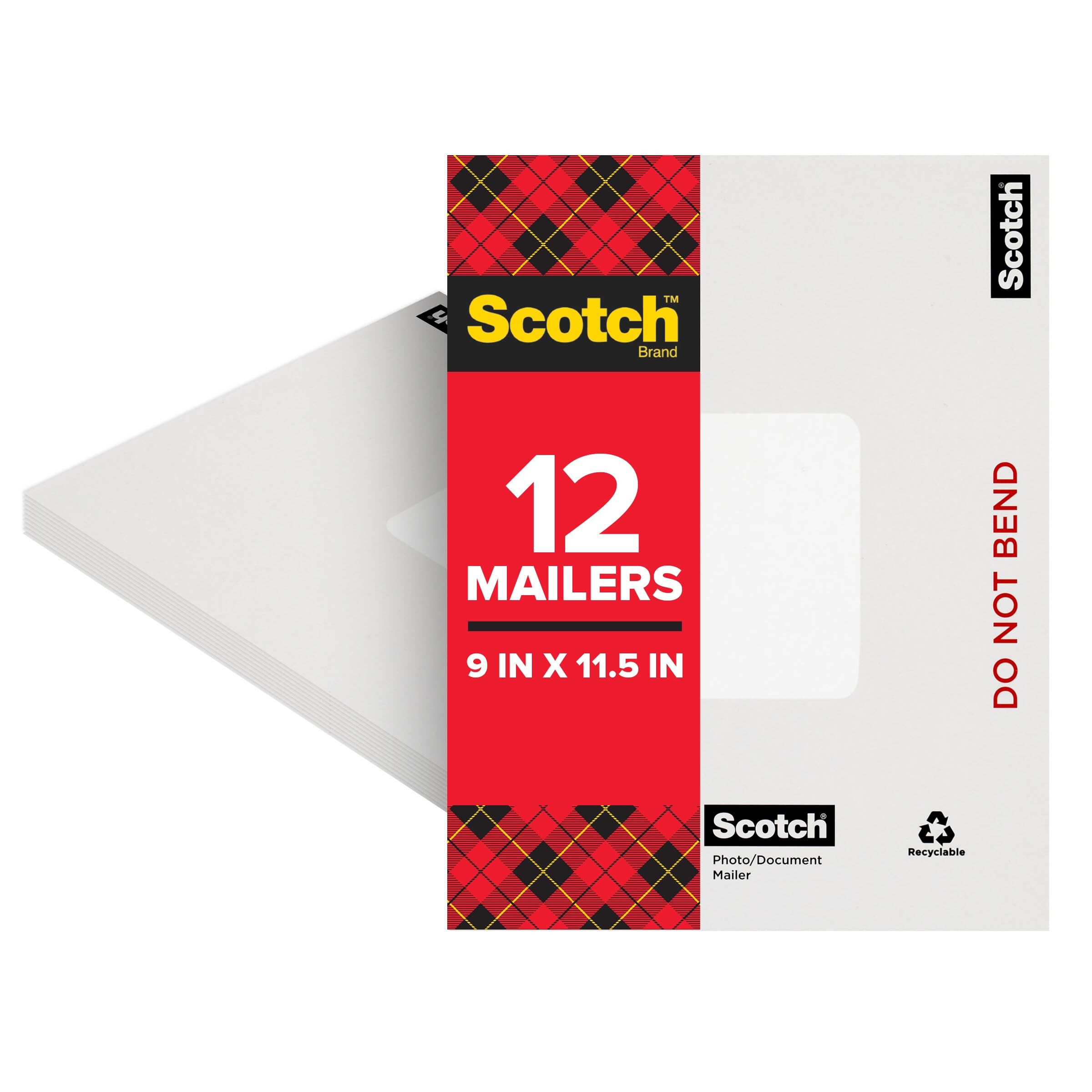 Scotch Photo/Document Mailer, 9 x 11,5 inç, 12'li Paket (7917)