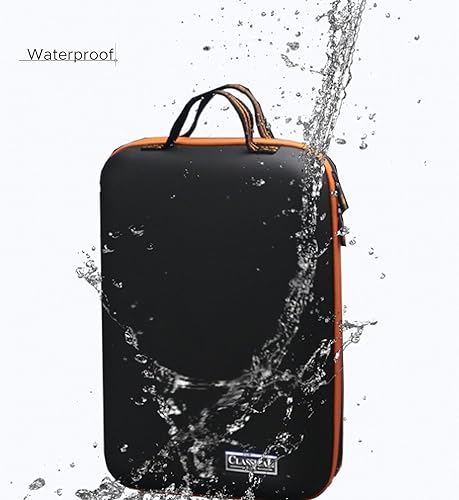 Miniatura 5 de Bolsa de viaje para botella de vino para 2 botellas de vino, a prueba de golpes e impermeable, funda de transporte rígida de EVA