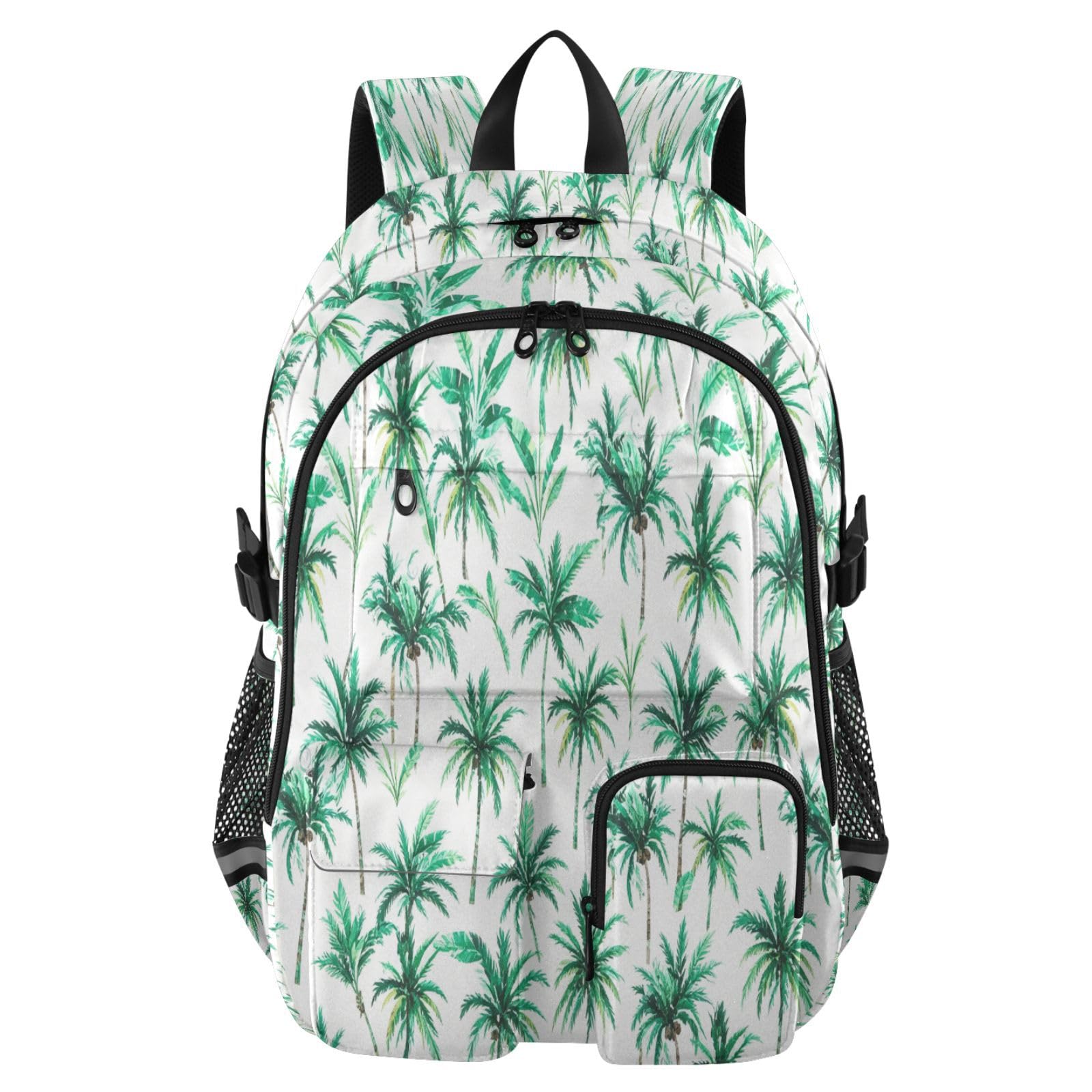 Rucksack mit Aquarell-Pflanzen und mehreren Taschen für Schule, Reisen, Outdoor, Uni, 44,5 cm (17,5 Zoll) Laptop-Rucksack für Damen und Herren