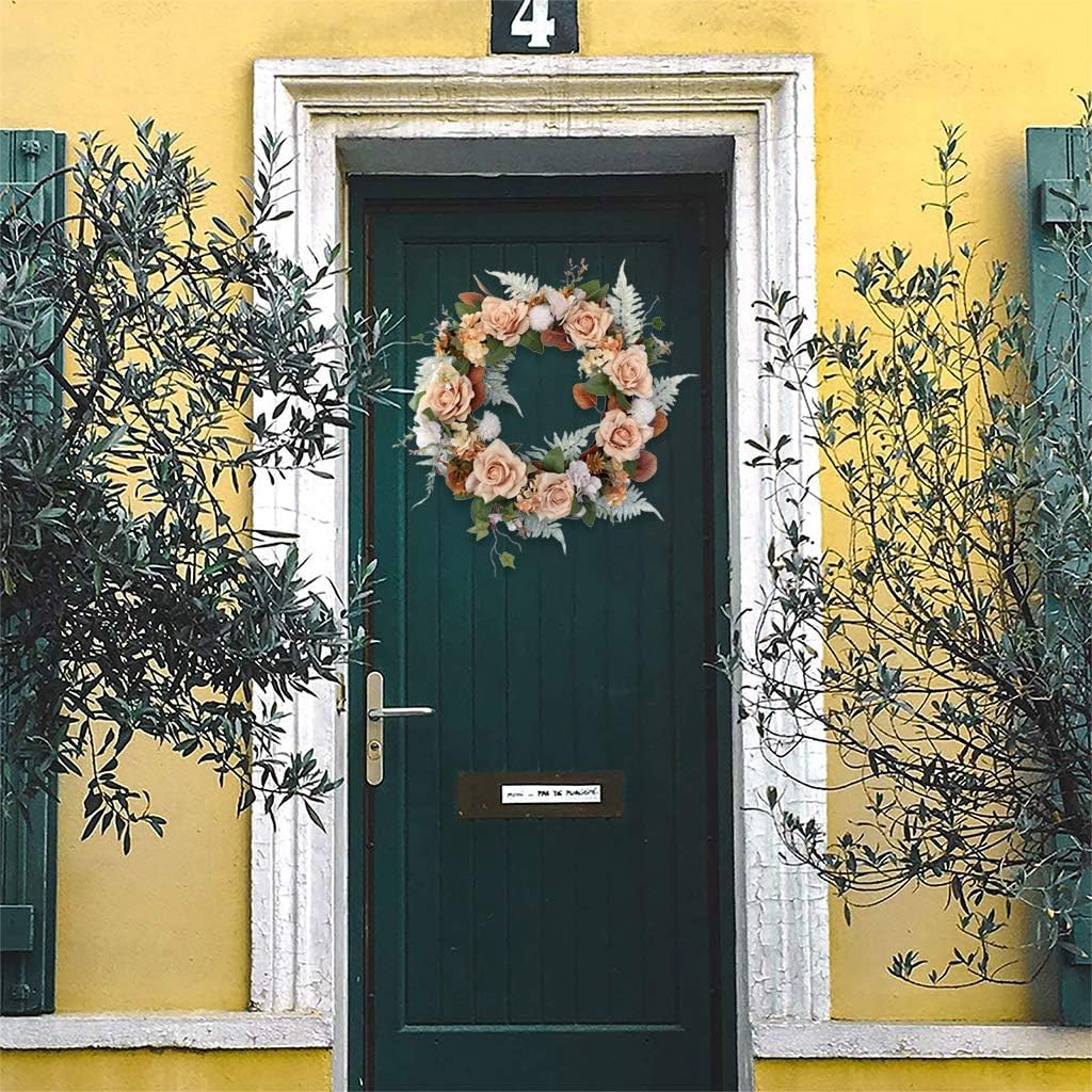 Artificial Rose Spring Flower Wreath Large Decoration for Wedding Front Door Wreath Storage Container 36 inch