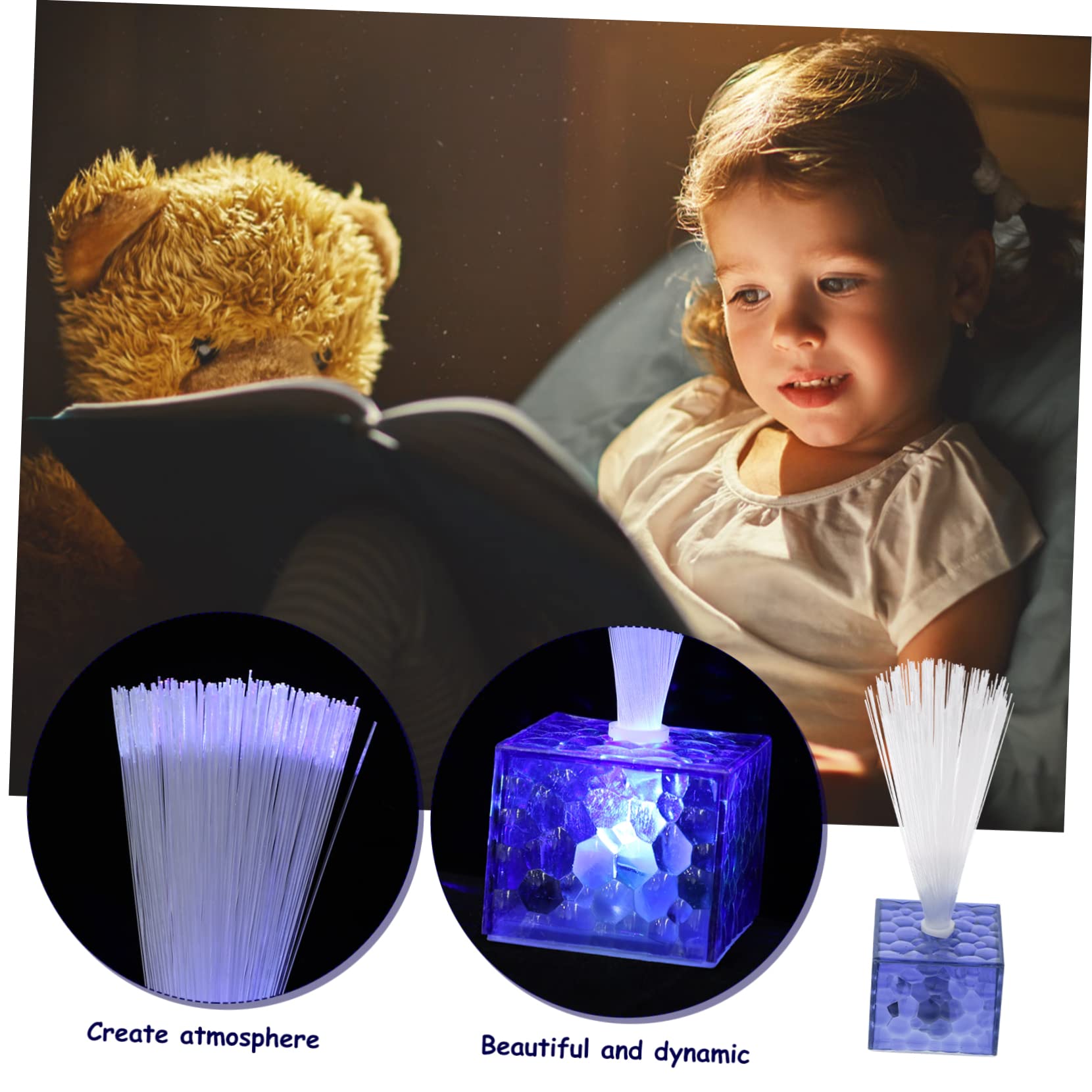 jojofuny Fiber Optic Lights 6pcs Fiber Optic Lamps Wedding Glowing Centerpieces Battery Operated Boys and Girls Lights for Decor