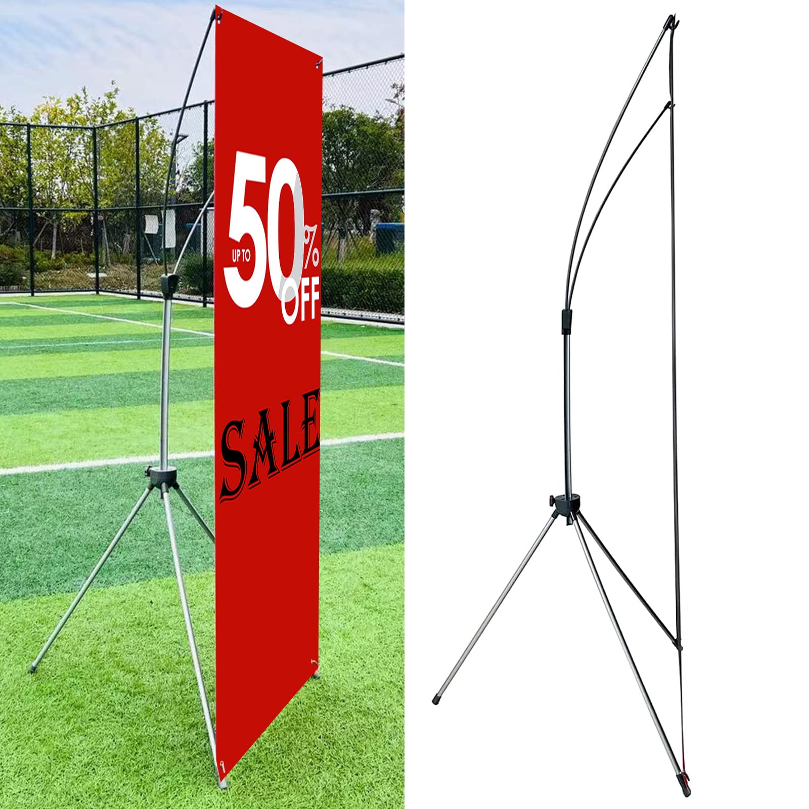 Premium X-Banner Ständer 61x183 Cm – 4 Einheiten, Aluminium, Mit Tragetasche, Für Messen & Geschäfte