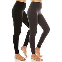 Ladies High Waist Fleece Leggings Regular & Plus