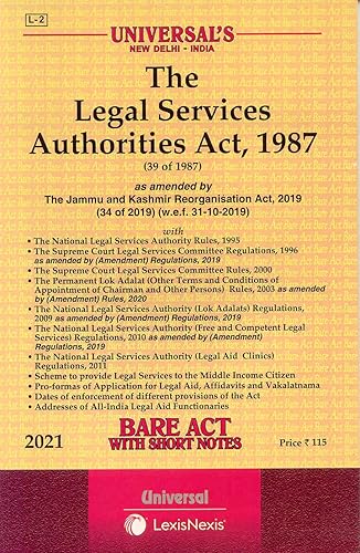The Legal Services Authorities Act, 1987- Bare Act with Short Notes [2021 edn.]