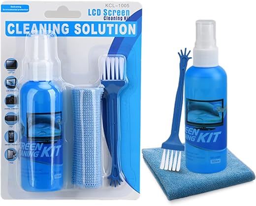 Sounce 3 in 1 Cleaning Set for Screen PC, Laptops, Monitors, Mobiles, LCD, LED, TV/Professional Quality/Prevents Static Electricity, 100ml with…