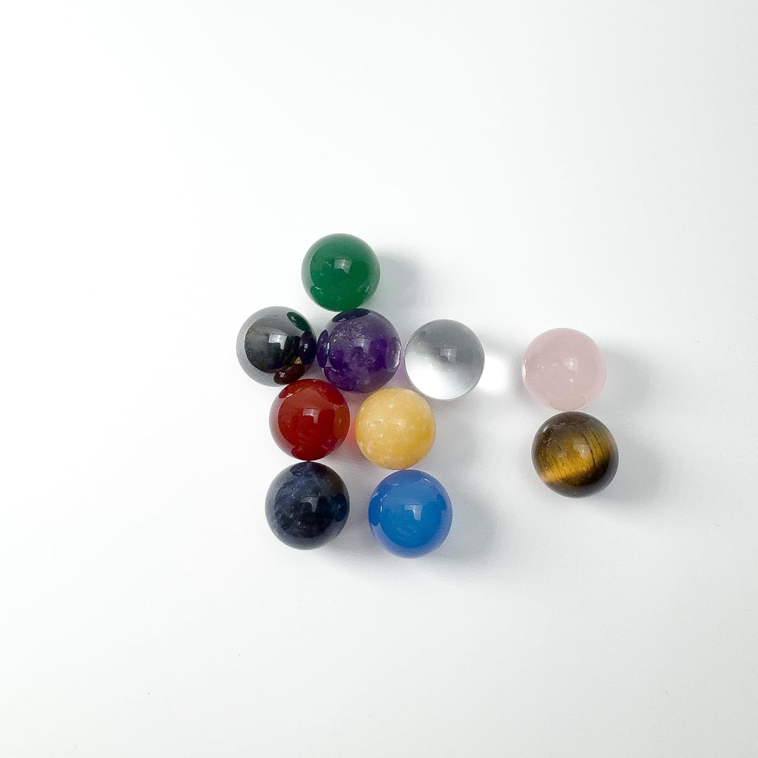 10pc Crystals Add-on for Gemstone Boot Tuning Fork Attachment, MultiColor