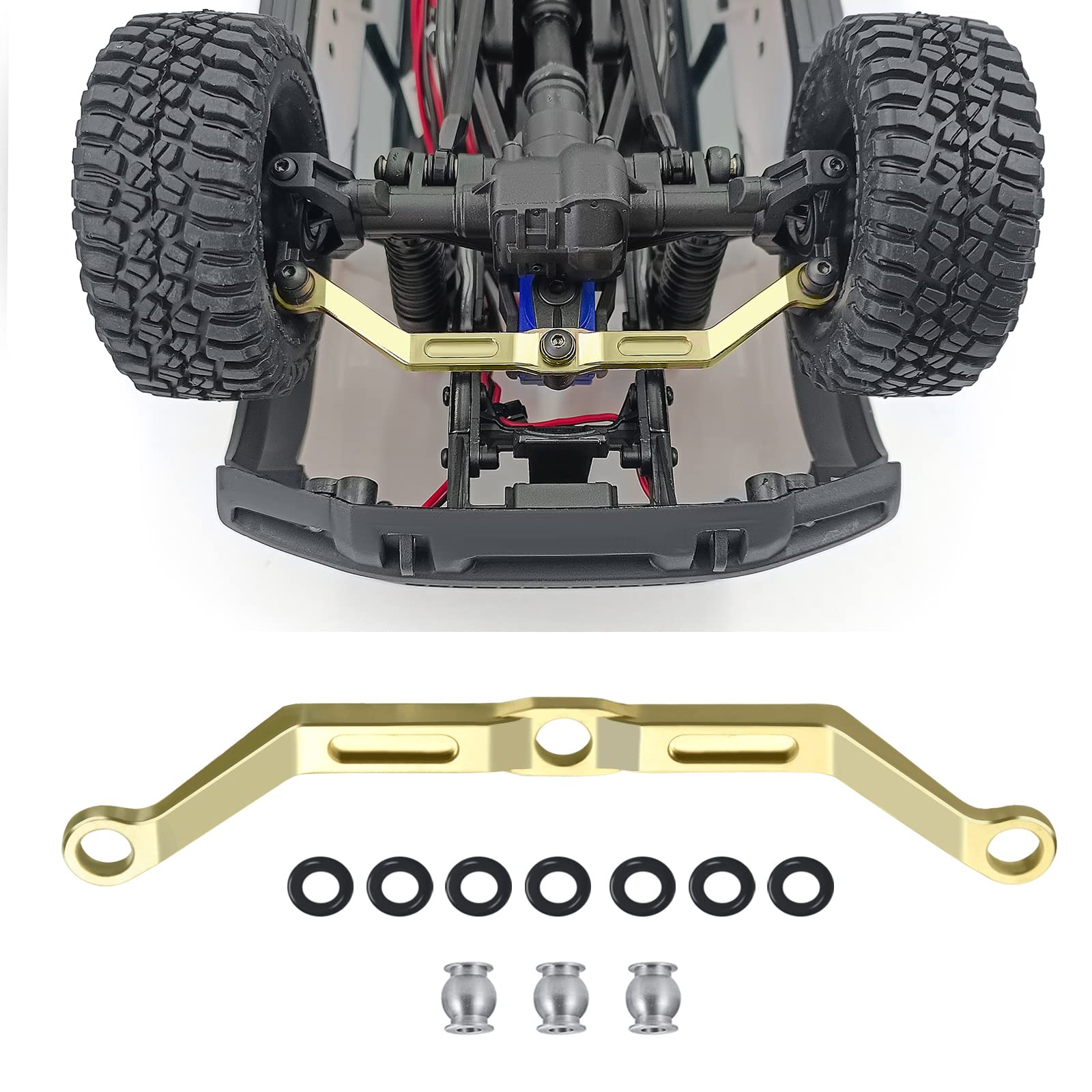 RCLIONSHeavy Weight Brass Steering Link for TRX4M 1/18th RC Crawler Car Upgrades