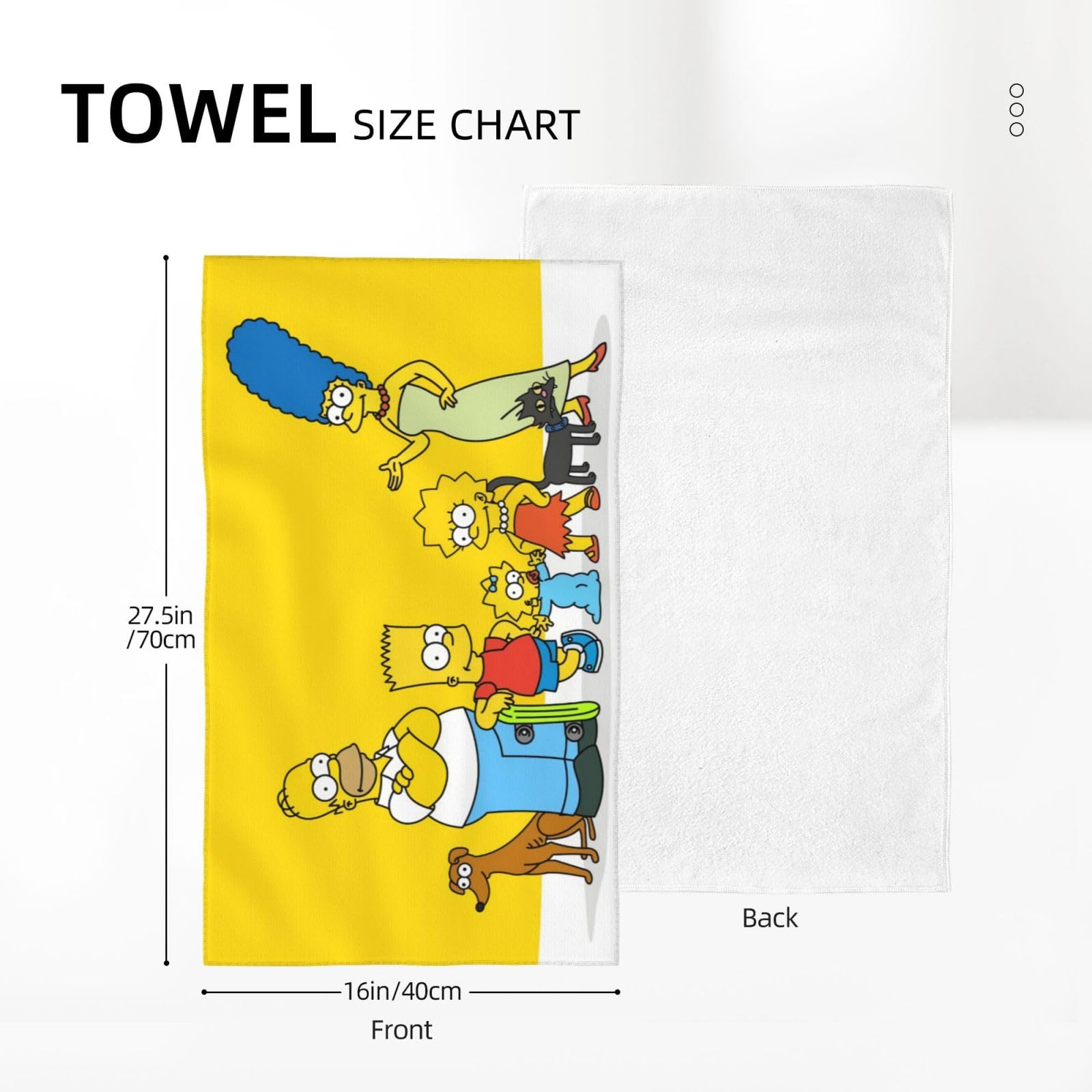 Amazon.co.jp: The Simpsons Bath Towel, Beach Towel, Face Towel