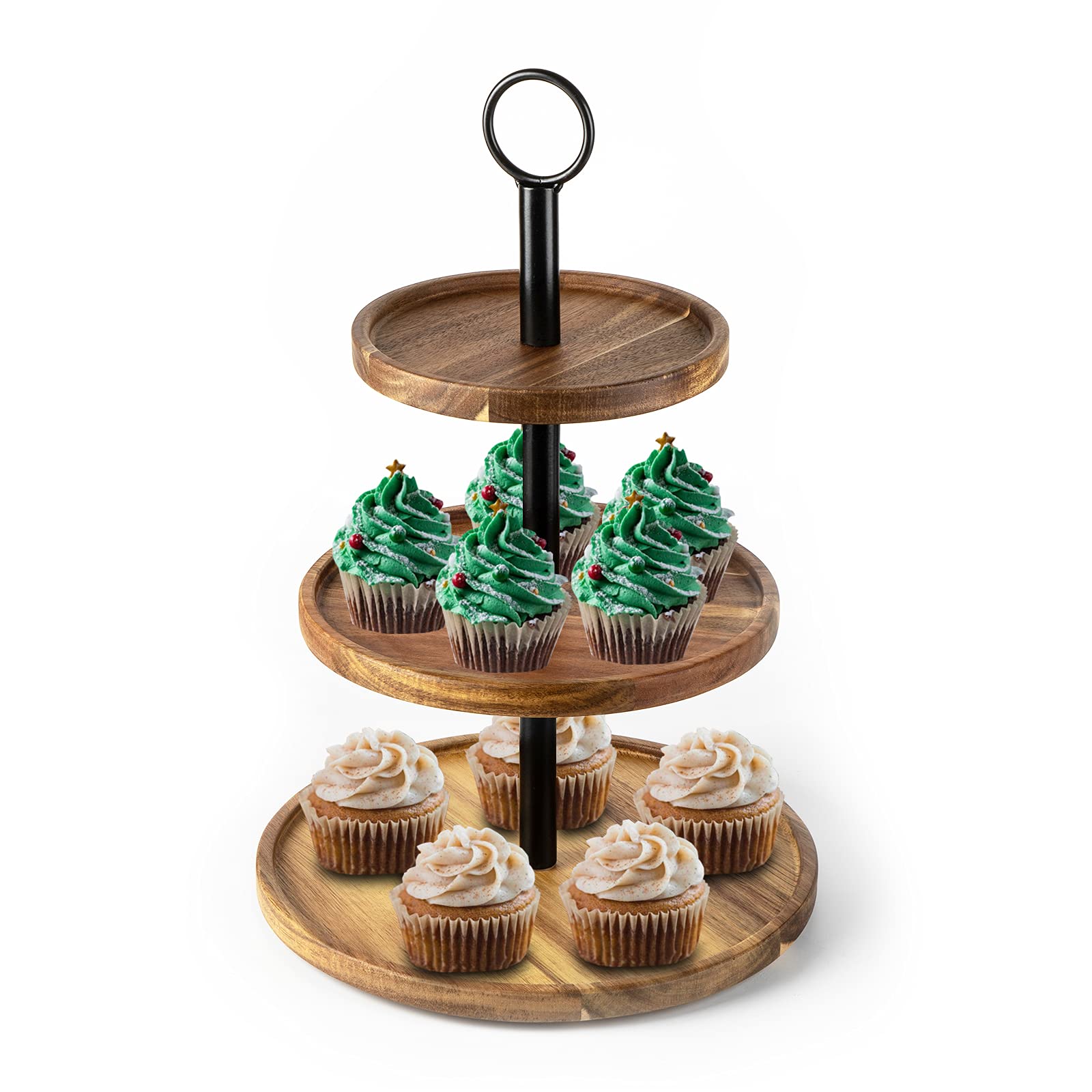 Buy WILDMOS 3 Tier Wooden Cupcake Stand,Farmhouse Tiered Tray ,Dessert
