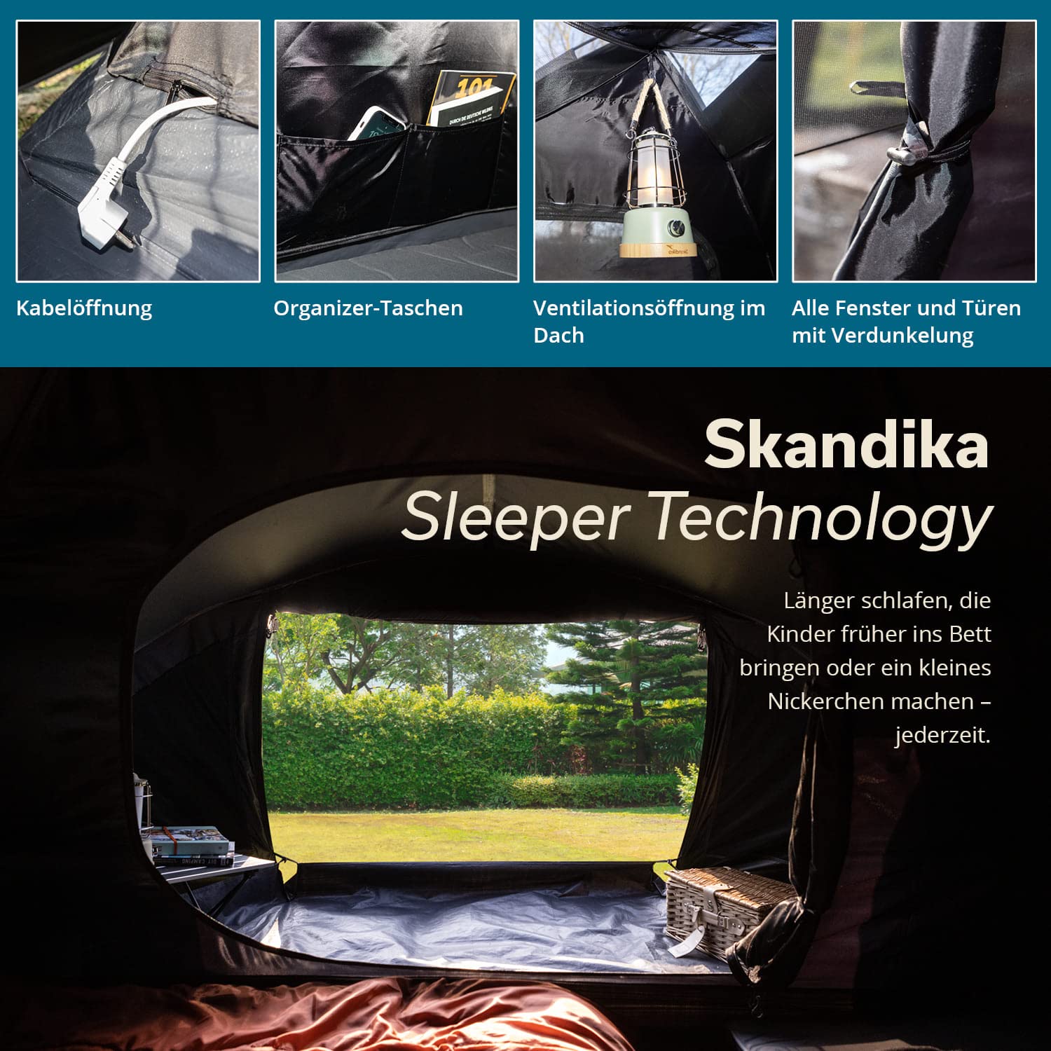 Skandika Dale 3-4 namiot kopułowy | namiot kempingowy dla 3 osób, technologia Sleeper, wodoszczelny 3000 mm, 2 wejścia, moskitiera, lekki namiot trekkingowy, namiot igloo, namiot festiwalowy